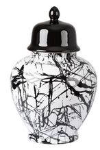 Ginger Jar - Black and White Splash