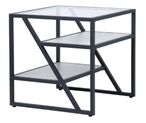 Ibarra End Table - Square - Black and Grey