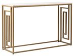 Devon Console Table - Cream Wood and Gold