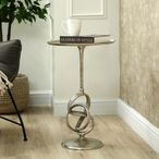 Side Table - Round - Nickel Twisted Metal