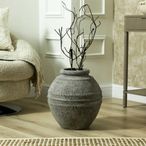 Vase - Handmade - Antique Dark Grey - Terracotta