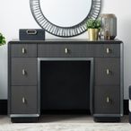 Amelie Dressing Table - 7 Drawer - Smoke Grey
