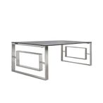 Apex Coffee Table - Clear Glass and Chrome