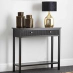 Lindon Console Table - 2 Drawer - Black