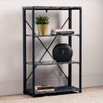 Alora Shelving Unit - Medium - Marble Effect Black - Open