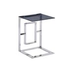Apex End Table - Square - Smoked Glass and Chrome