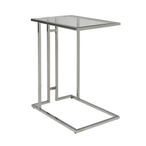 Harry Side Table - Clear Glass and Chrome