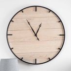 Wall Clock - Round - Wood and Black