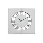 Wall Clock - Square - White Mirrored