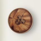 Wall Clock - Round - Industrial Wood Gears