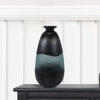 Vase - Handmade - Black and Green Glass