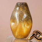 Vase - Handmade - Amber Yellow Glass - Large