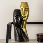 Sculpture - Gold and Black Ceramic - Couple