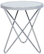 Atom Lamp Table - Round - Glass and Chrome