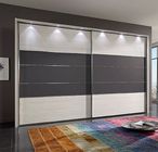 Arco Sliding Wardrobe - 2 Door - White and Havana