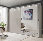 Berlin Sliding Wardrobe - 2 Door Mirror - Grey Glass