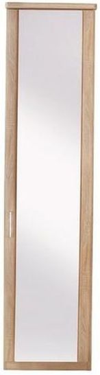 Luxor 3+4 Wardrobe - Single Mirror Door - Rustic Oak - RH