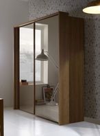 Sydney Sliding Wardrobe - 2 Door Full Mirrored - Oak