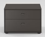 Tokio Bedside Cabinet - 2 Drawer - Carcase Color Front - Variation Available