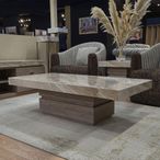 Goya Coffee Table - Marble Top - 120cm with Pedestal Base - Variation Available