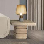 Goya Side Table - Marble Top - Small Square with Pedestal Base - Variation Available