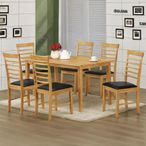 Clearance - Hanover Light Oak 6 Seater Dining Table - FSS16405