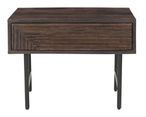 Clearance - Highgrove Fluted Lamp Table in Walnut Finished Mango Wood - Brand New Item