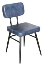 Clearance - Louise Blue Leather Dining Chair - Brand New Item