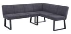 Bronx Dark Grey Fabric Corner Dining Bench - RHF