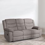 Windsor Brown Fabric 3 Seater Recliner Sofa