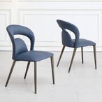 Clearance - Dixie Blue Leather Dining Chair