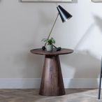 Palma Walnut Round End Table