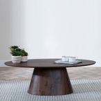 Palma Walnut Oval Coffee Table