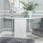 Turin White Marble Console Table