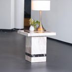 Rome Cream Marble Side Table