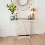 Rome Cream Marble Console Table