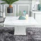 Turin White Marble Square Coffee Table