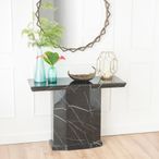 Naples Black Marble Console Table