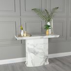 Naples White Marble Console Table