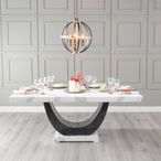 Madrid 6 Seater White Marble Dining Table - Sizes Available