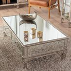 Antoinette Mirrored Champagne Trim Coffee Table