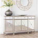 Antoinette Mirrored Champagne Trim 4 Door Large Sideboard - 160cm