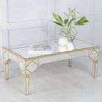 Casablanca Mirrored Gold Trim Coffee Table