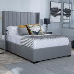 Annabelle Dark Grey Fabric 5ft King Size Ottoman Storage Bed