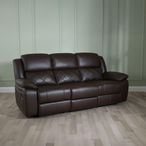 Bentley Brown Leather 3 Seater Recliner Sofa