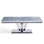 Dolce Grey Marble and Chrome Coffee Table