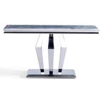 Dolce Grey Marble and Chrome Console Table