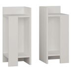 Clearance - Bolivia White Bedside Cabinet (Set of 2)