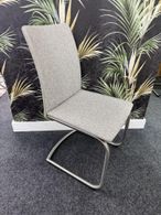Dining Chair - Light Grey Steel Brushed - SM53 - EX Display