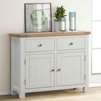 Hayley Sideboard - 2 Door - Small - 96cm - Oak and White